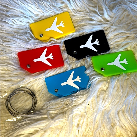 Luggage Tags Other - 328.  Colorful Airplane Luggage Tags Set of 5